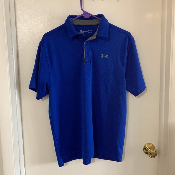 Under Armour blue polo sz L - Picture 1 of 3